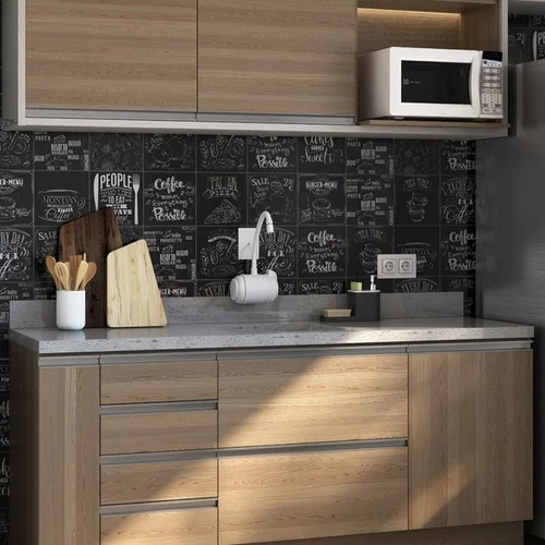 Ceramica 20x20 Negra Satinada Cocina Bares X M2