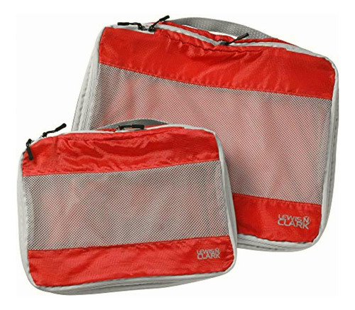 Lewis N Clark Electrolight Packing Cube Set 2-pack, Red