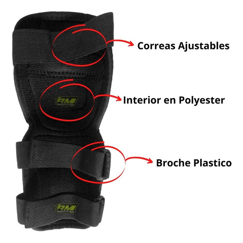 Imagen 5 de 8 de Rodilleras Moto Y Coderas Juego Completo Ghb Color Negro