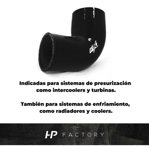 Imagen 5 de 10 de Manguera Silicona Reducción 90° 3´/4´ Negro Ftx Fueltech