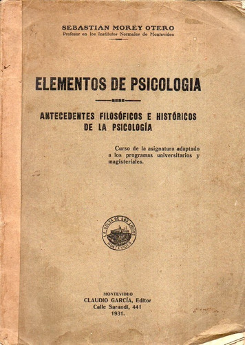 Elementos De Psicologia Sebastian Morey Otero 