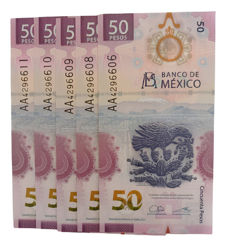 Billete De Axolote Serie Aa Terminacion 06 A 11