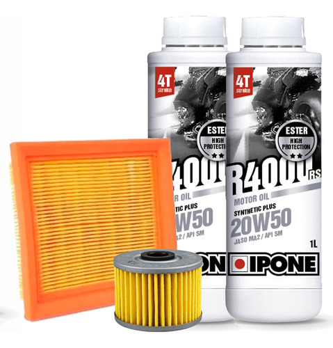 Kit Service Honda Tornado Ipone Semi R4000 20w50 + Filtros