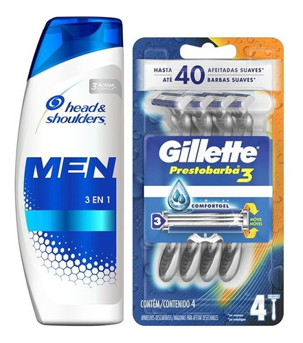 Pack Men H&s Shampoo + Gillette Pb3 X4