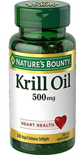 Nature`s Bounty Krill-500 Mg De Aceite, 30 Capsulas Blandas