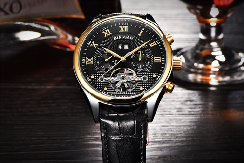 Relógios Automático Binssaw Marca De Luxo Top  Original