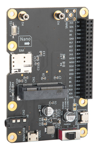 Sombrero Base Lte De 3g/4g Para Módulo Raspberry Pi 4/3/2/b+