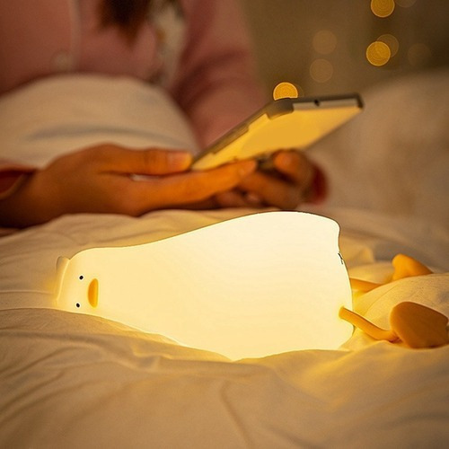 Lámpara Led Nocturna Con Sensor De Tacto Usb Flip Pato Clap