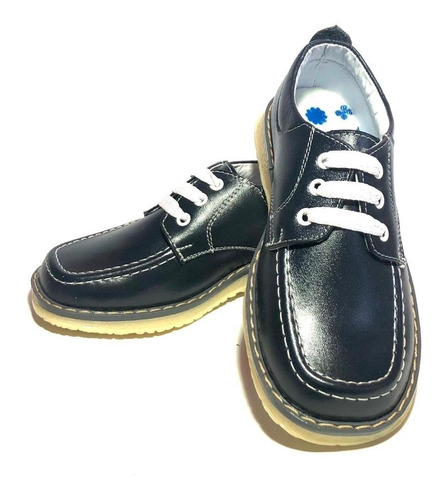 Zapato Calzado Colegial Niña Azul/vinotinto/negro Cordones