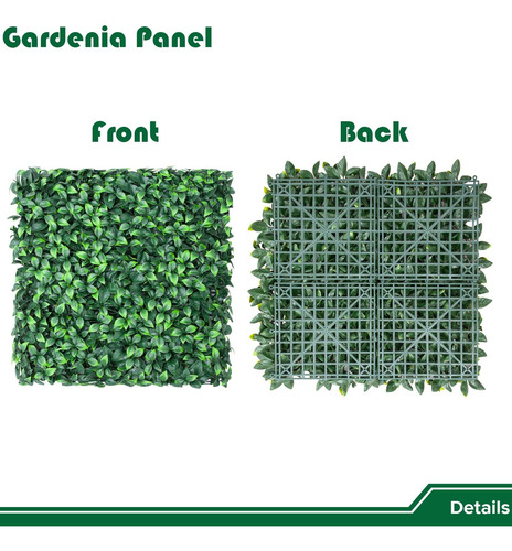 Panel De Pared De Césped Artificial - 20x20 Pulgadas - Paque