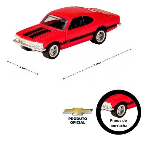 Opala Ss 1978 Chevrolet Vermelho 1:64 Miniatura Cks
