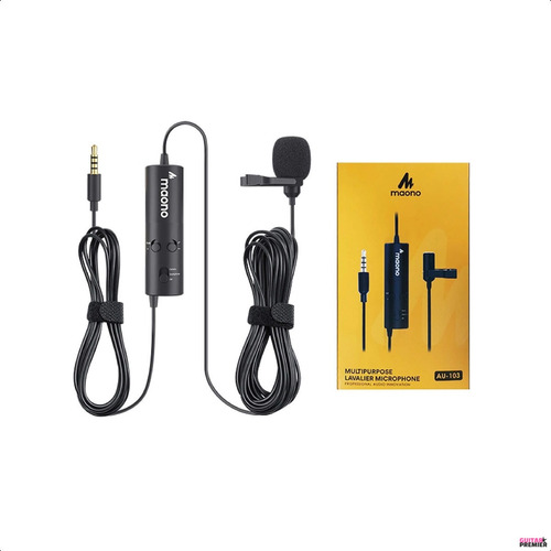 Microfono Lavalier Condenser Omnidireccional Cable 6m Maono