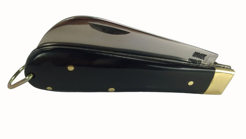 Canivete Com Bainha Capa De Couro Inox Cabo De Chifre 18cm