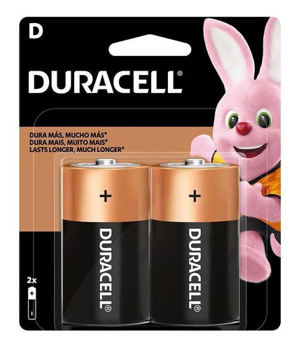 Pilha Alcalina Grande D - Com 2 Unidades - Duracell