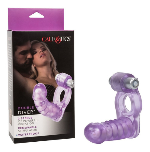 Imagen 1 de 10 de Anillo Vibrador Dildo Vertebrado Double Diver Penetración