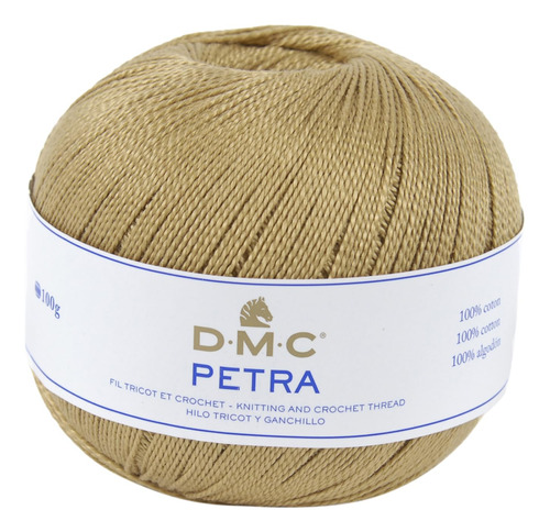 Dmc Petra De Lana 100% Algodon Oro Tamaño 3