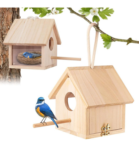 Gindoor Bird Houses Para Outside Clearance With Pole, Wood B