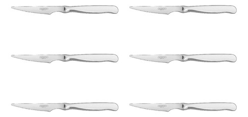 6 Cuchillos Para Asado Carne Tramontina Zurique Acero Inoxidable