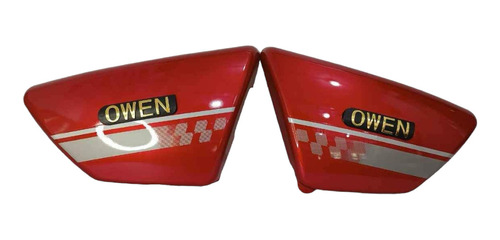 Tapas Laterales Moto Owen Gs 2014 En Color Rojo Rm