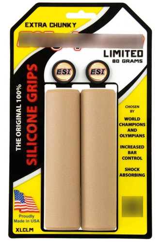 Grips Puños Para Bicicleta Esi Grips Extra Chunky Color Tan