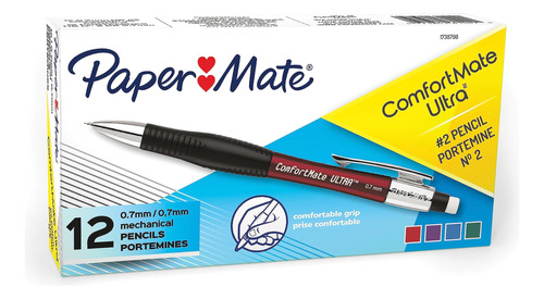 Lápices Mecánicos Paper Mate Comfort Mate Ultra, 0,7 Mm, Hb 