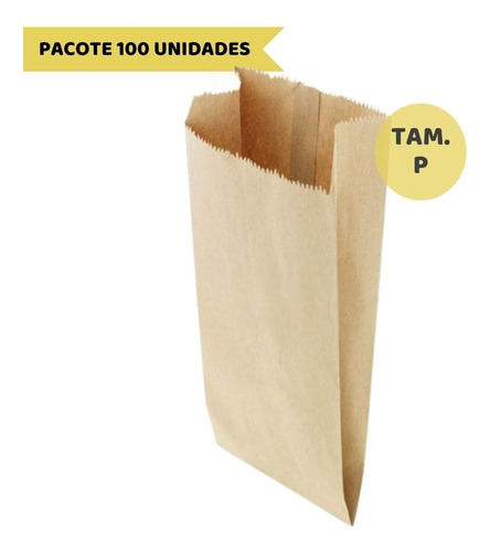 Sacos De Delivery Kraft 5,8 Litros 100 Unidades Premium Gala