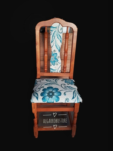Silla De Algarrobo Tapizadas. X 6 Unidades.