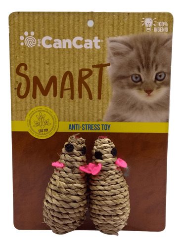 Rata Anti-stress Juguete Para Gato X 2 U