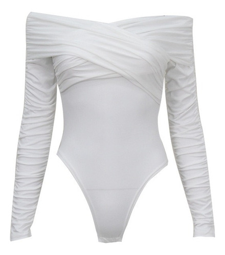 Panti Blusa Body Mujer Sexy Elegante Cruzado Manga Larga