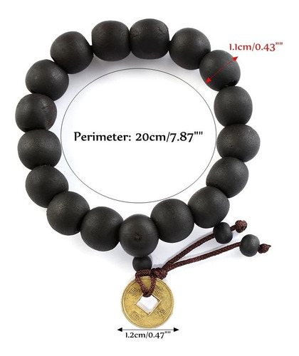 Imagen 6 de 7 de Ruztik | Set Collar Japa Mala Budista + Pulsera Ébano 10mm