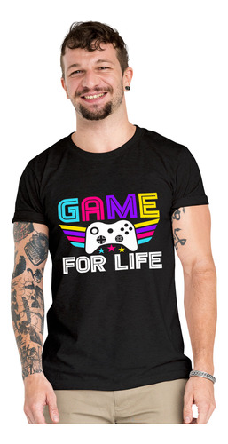 Polera Game For Life Gamer Algodón Orgánico Wiwi