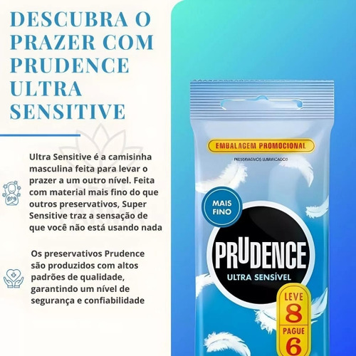 Preservativo Camisinha Prudence Sensivel Pele Com Pele 32und