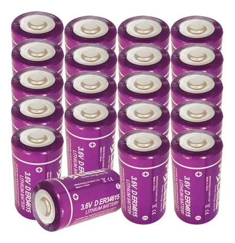 Pkcell Er34615 D Cell 3.6v 19000mah Lithium Battery 20pcs
