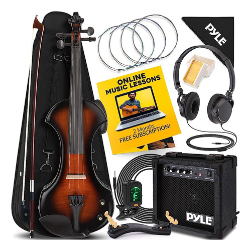 Kit De Amplificador Y Violín Eléctrico De Tamaño Completo Py