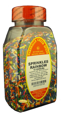 Marshalls Creek Spices, Select Sprinkles Rainbow 10 Onzas