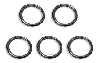 D medio anillos anillos 10mm niquelados 25 unid.