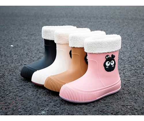 Botas De Lluvia Impermeables Afelpadas Dama Mujer