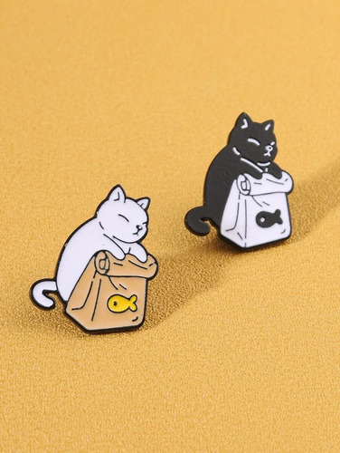 Broche/pin De Gato Con Bolsita