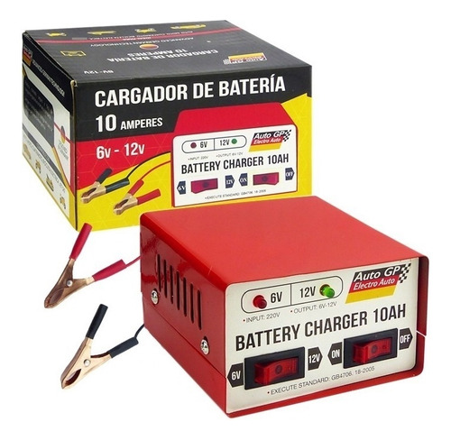 Cargador Para Bateria 12-6 Volt 10 Amp De Auto Moto/juguete