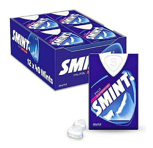 Smint Sabor Menta Sin Azúcar Con Xilitol (12 Cajas)
