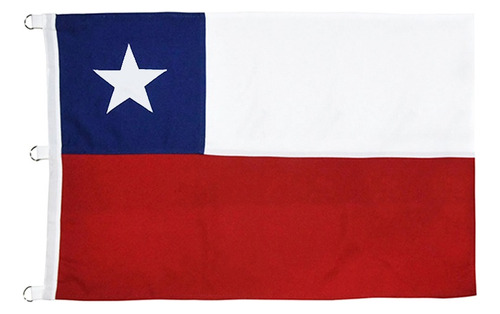 Bandera De Chile Estrella Cosida 60x90 Cm  Doral
