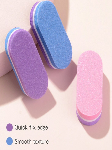 Mini Lima Para Uñas 50 Piezas Colores Variados Al Azar