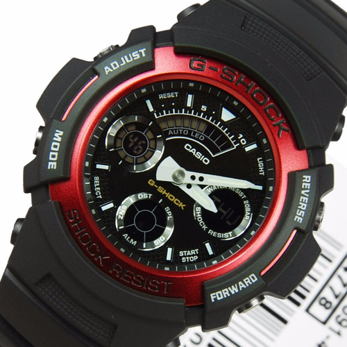 Relógio Casio G-shock Aw-591-4adr Ana-digi Detalhe Em Vinho