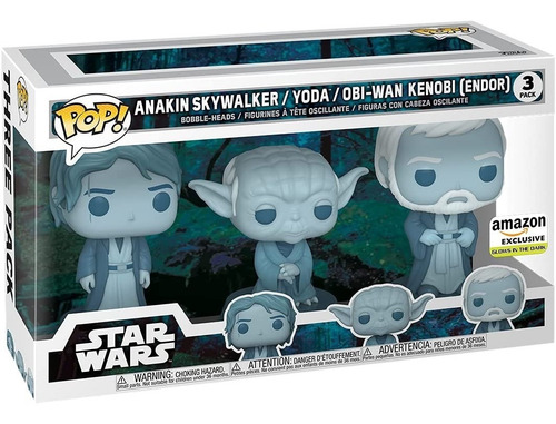 Funko Across Galaxy Force Ghost Anakin Obi Wan Yoda Glows