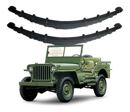 Feixe Mola Traseiro Jeep Willys Cj3 1945/54  Fx 11 Fls - Par