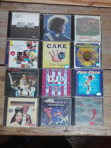 Lote 12 Cds Varios Nirvana Dylan Cake Valses Disco Madonna