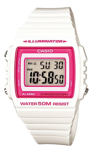 Reloj Mujer Vintage W-215h-7a2vdf Cronómetro de 1/100 segundos • Alarma • Luz de fondo LED • Resistencia al agua de hasta 50 m