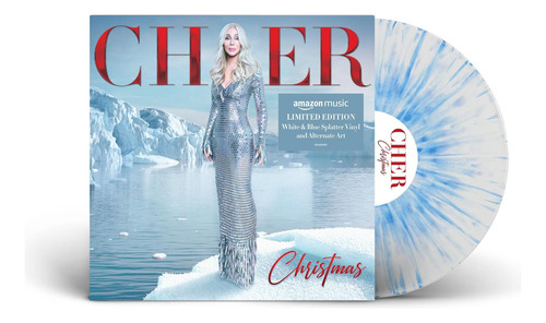 Vinilo De Salpicadura Azul Y Blanco Exclusivo De Navidad +