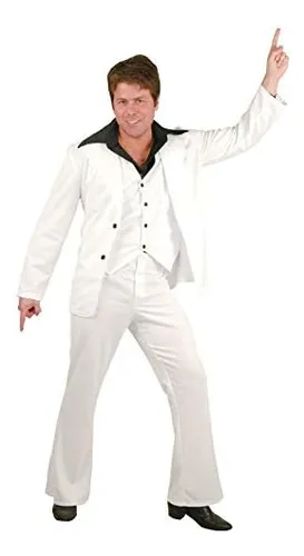 Charades Traje De Fiebre Disco Para Hombre Blanco Grande