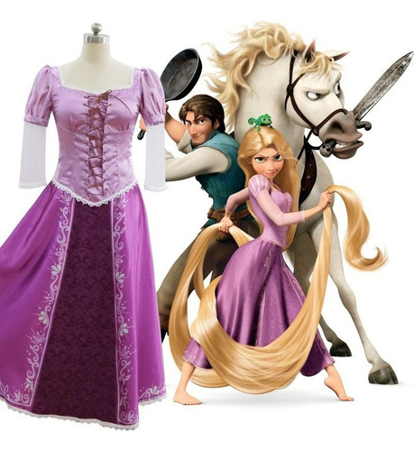 Disfraz Cos Para Rapunzel Para Adultos Y Niñas